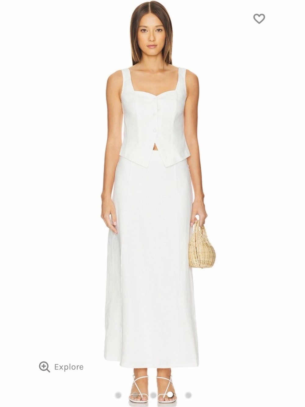 Sancia Linen Fallon Maxi Skirt - White View 4